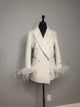 Blazer with Ostrich attachment