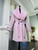 Baby pink removable fur peacoat